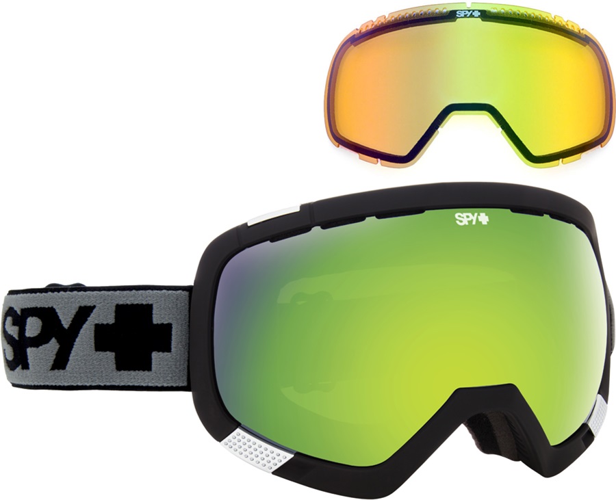 SPY Platoon Snowboard/Ski Goggles, Matte Black, Bronze/Green Spectra